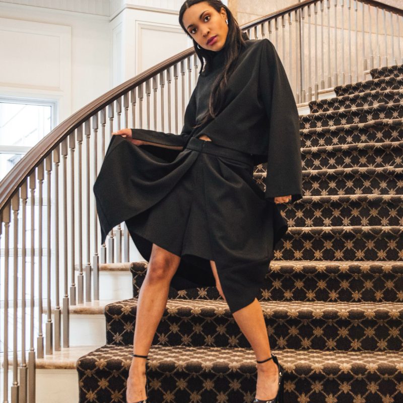 Oblique Draped Culottes